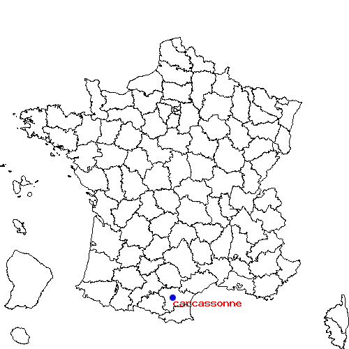 localisation sur le carte de carcassonne 