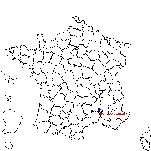 localisation sur le carte de montelimar 