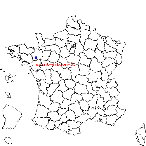 localisation sur le carte de saint-erblon-35 
