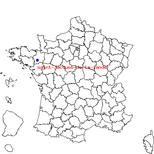 localisation sur le carte de saint-jacques-de-la-lande 