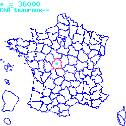 localisation sur le carte de Châteauroux 36000