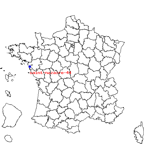 localisation sur le carte de saint-nazaire-44 
