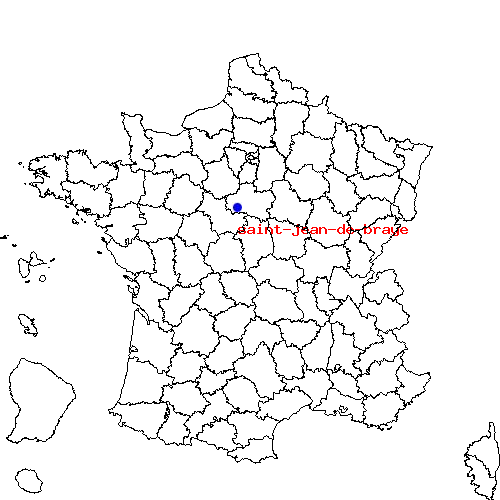 localisation sur le carte de saint-jean-de-braye 