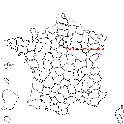 localisation sur le carte de fontenay-tresigny 