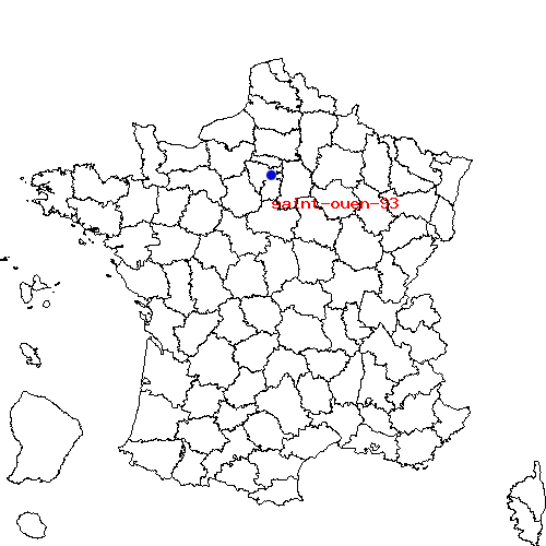 localisation sur le carte de saint-ouen-93 