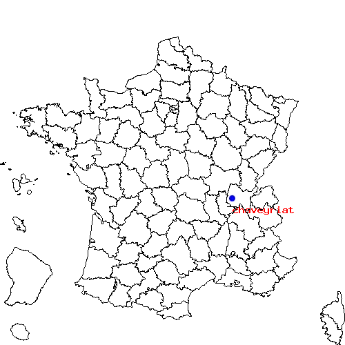 localisation sur le carte de chaveyriat 