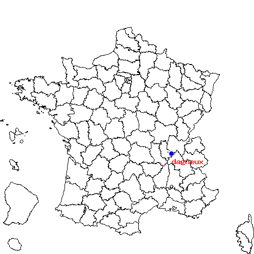 localisation sur le carte de dagneux 