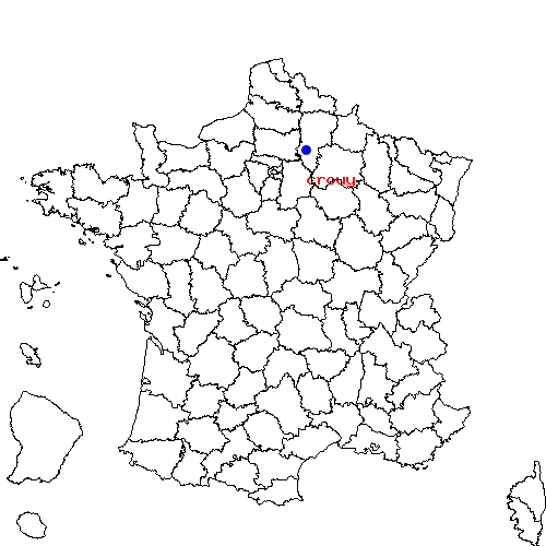 localisation sur le carte de crouy 