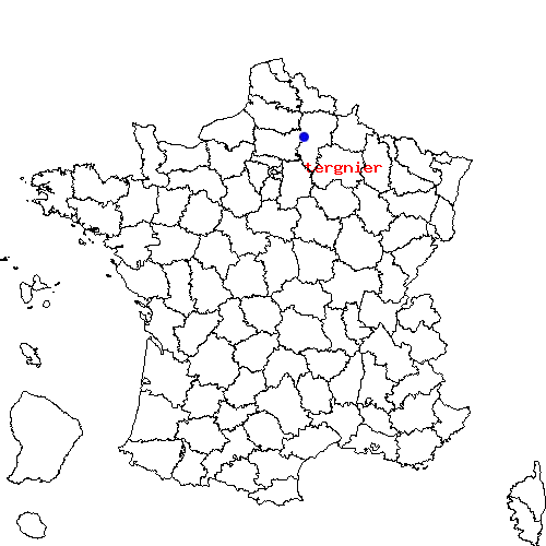 localisation sur le carte de tergnier 