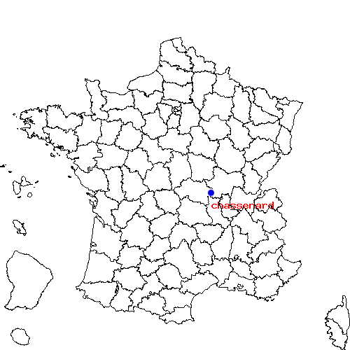 localisation sur le carte de chassenard 
