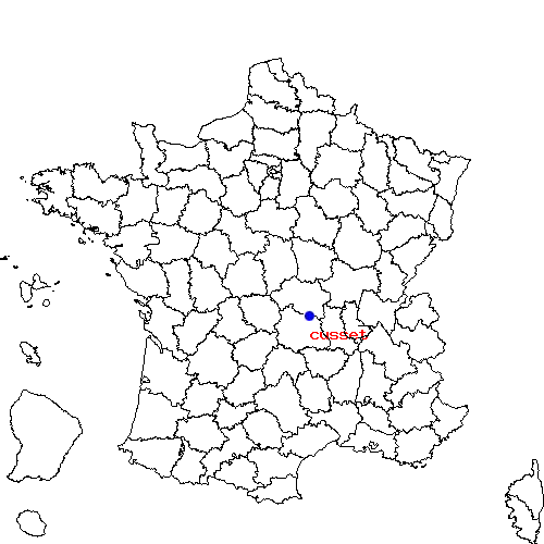 localisation sur le carte de cusset 