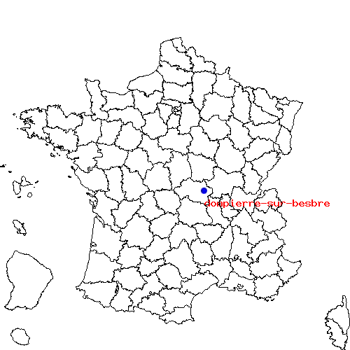 localisation sur le carte de dompierre-sur-besbre 