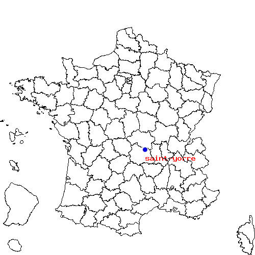 localisation sur le carte de saint-yorre 