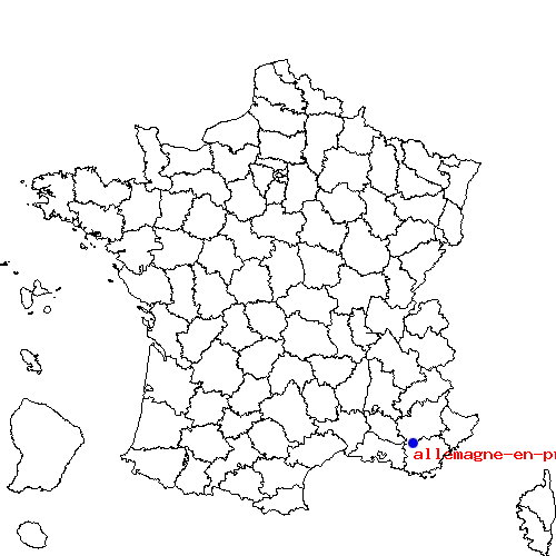 localisation sur le carte de allemagne-en-provence 