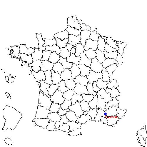 localisation sur le carte de banon 