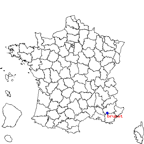 localisation sur le carte de brunet 