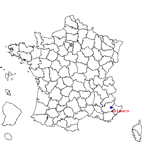 localisation sur le carte de colmars 