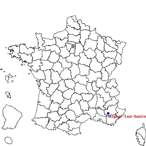 localisation sur le carte de digne-les-bains 