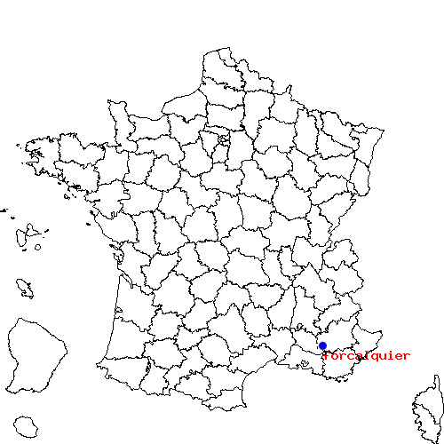 localisation sur le carte de forcalquier 