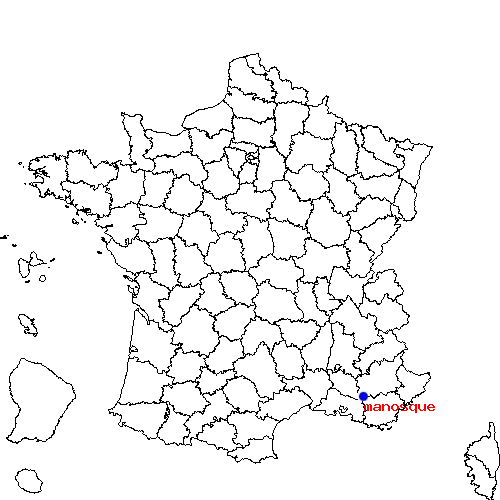 localisation sur le carte de manosque 