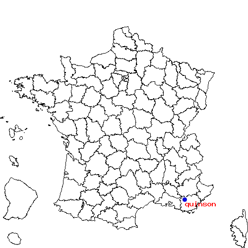 localisation sur le carte de quinson 