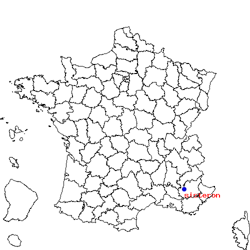 localisation sur le carte de sisteron 