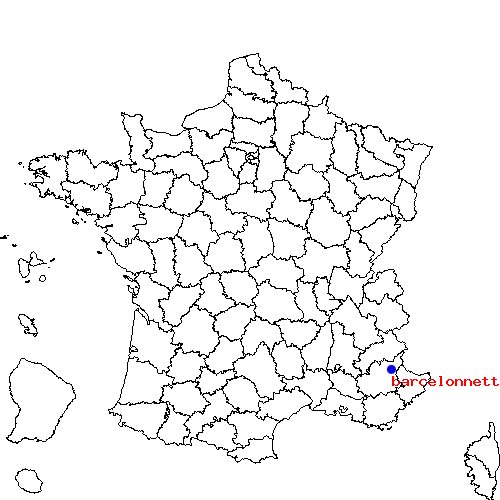 localisation sur le carte de barcelonnette 