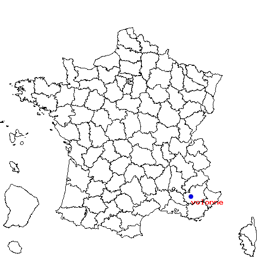 localisation sur le carte de volonne 