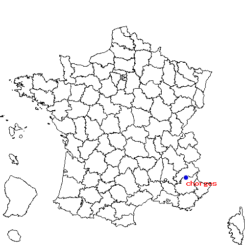 localisation sur le carte de chorges 