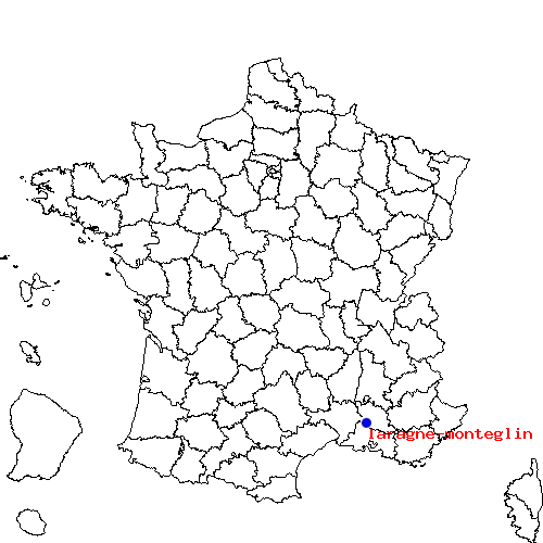 localisation sur le carte de laragne-monteglin 