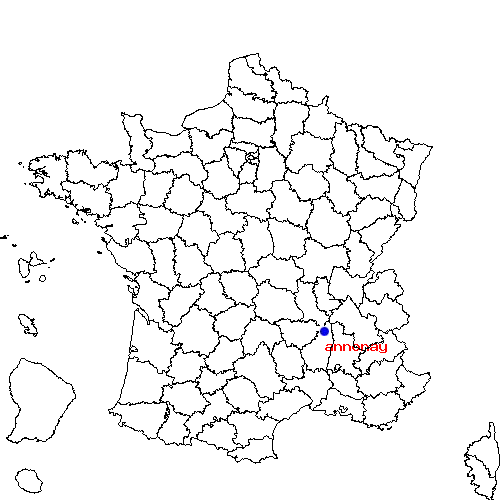 localisation sur le carte de annonay 