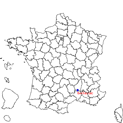 localisation sur le carte de balazuc 