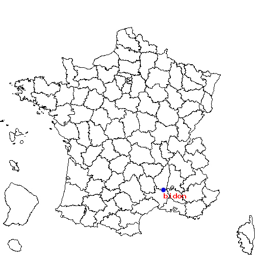 localisation sur le carte de bidon 