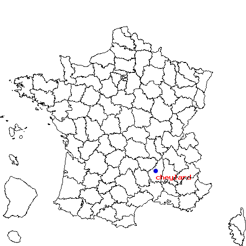localisation sur le carte de cheylard 