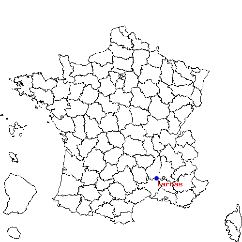 localisation sur le carte de larnas 