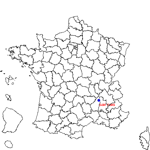 localisation sur le carte de sarras 