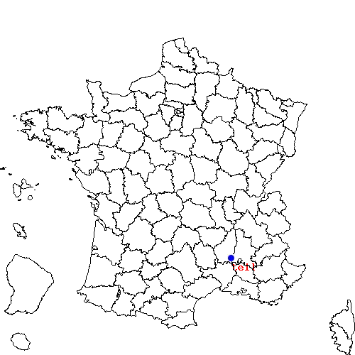 localisation sur le carte de teil 