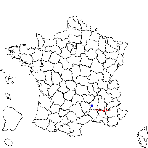 localisation sur le carte de thueyts 