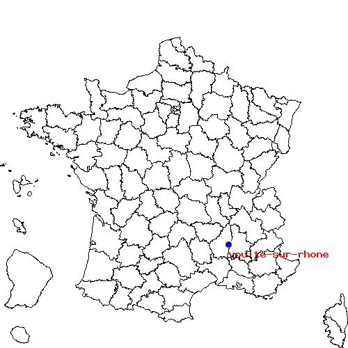 localisation sur le carte de voulte-sur-rhone 