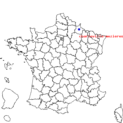 localisation sur le carte de charleville-mezieres 