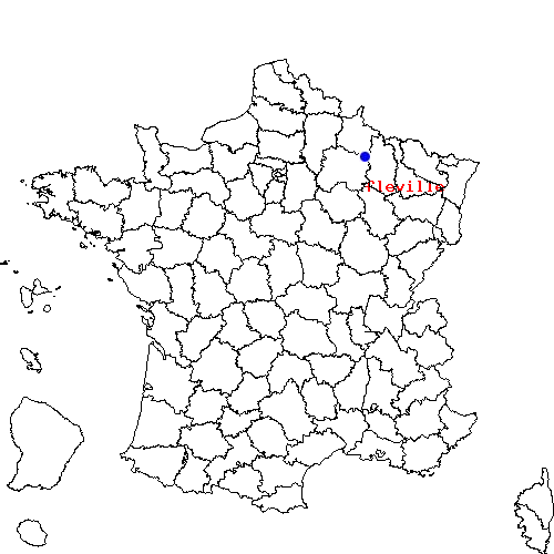 localisation sur le carte de fleville 