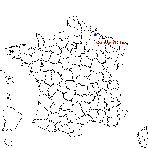 localisation sur le carte de nouzonville 