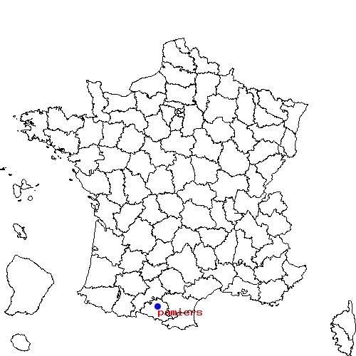 localisation sur le carte de pamiers 