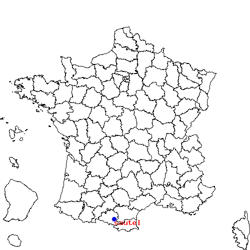 localisation sur le carte de sautel 