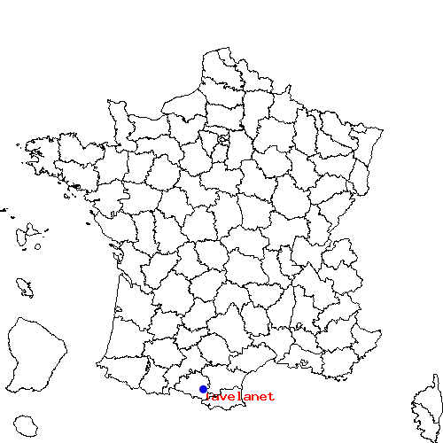 localisation sur le carte de lavelanet 