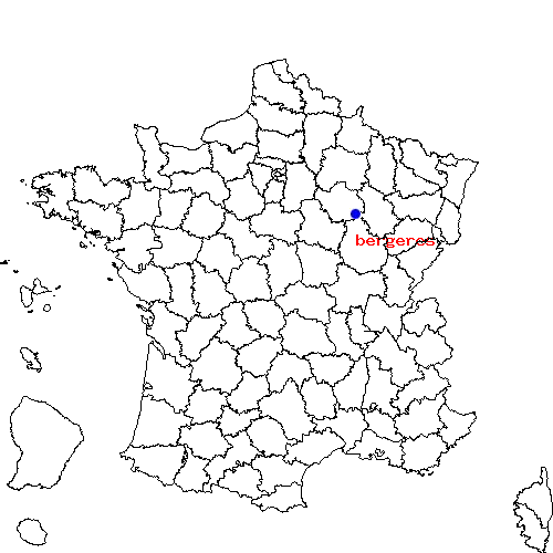 localisation sur le carte de bergeres 