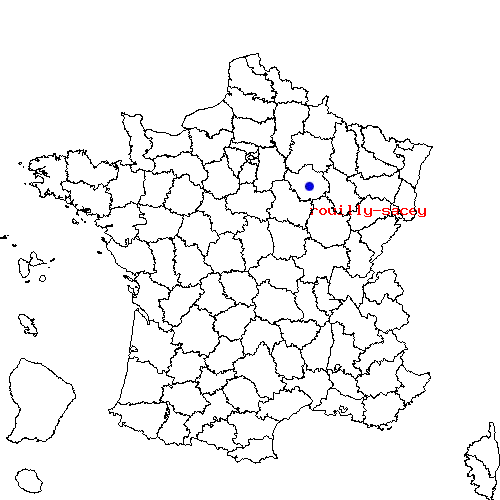 localisation sur le carte de rouilly-sacey 