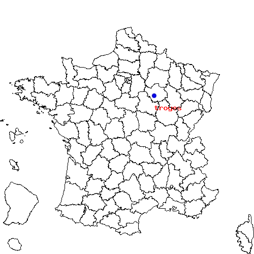 localisation sur le carte de troyes 