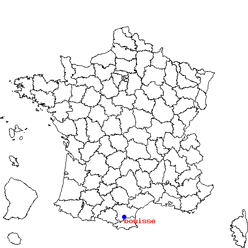 localisation sur le carte de bouisse 