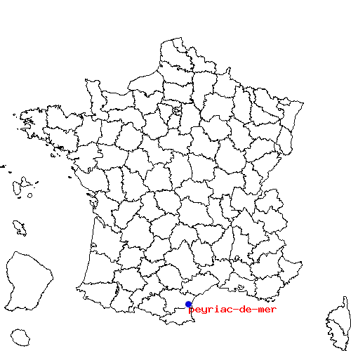 localisation sur le carte de peyriac-de-mer 